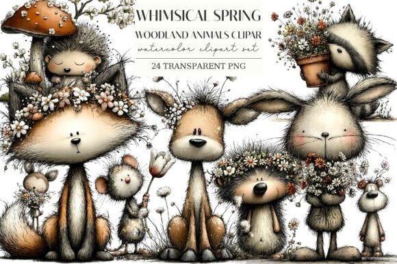 Download Whimsical Spring Woodland Animals Clipar - Spring woodland animals Collection