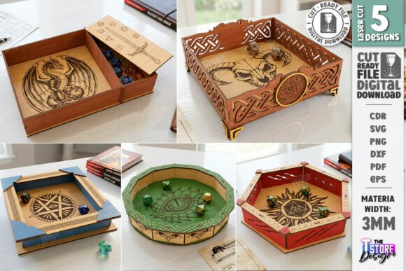 Download Dice Tray Laser Cut Bundle | Board Games - Games Collection