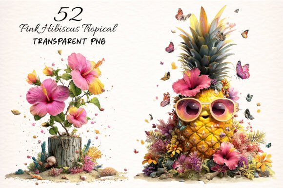 Download Pink Hibiscus Tropical Clipart - Tropical clipart Collection