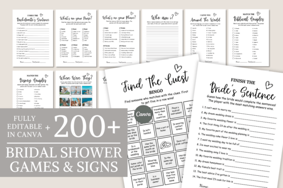 Download Minimalist Bridal Shower Games Template - Games Collection
