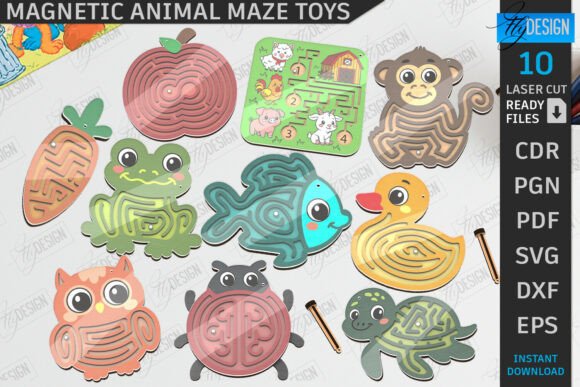 Download Magnetic Maze Games Laser Cut Bundle|CNC - Games Collection