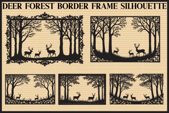 Download Deer Forest Border Frame Set - Premium Resources