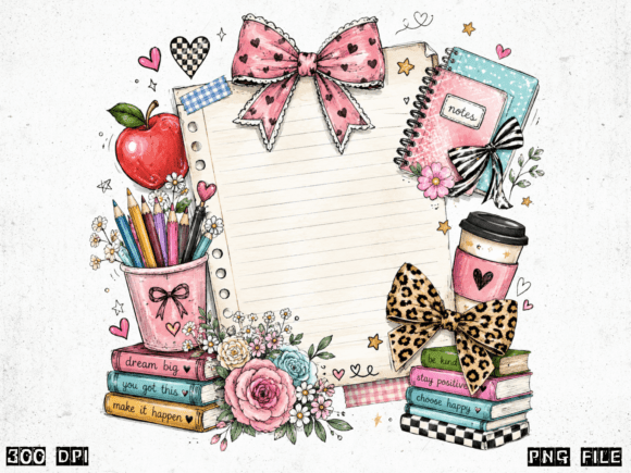 Download Cute Teacher Notes PNG | Back to School - Back to school Collection